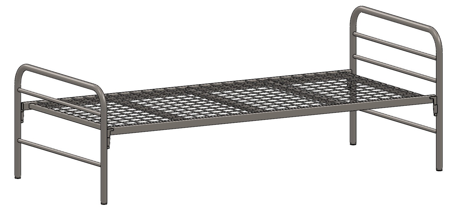 Ліжко металеве одноярусне (900*2000 мм) СКАФОЛДІНГ